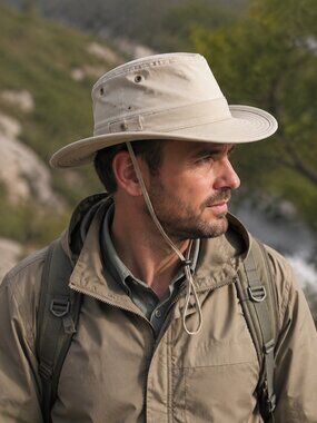 Tilley Endurables The Tilley Hat Khaki Nylon Nylamtium Safari Boonie Hat 7 3/4